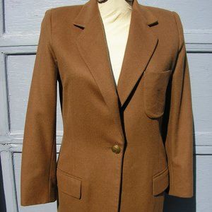 VTG Ellen Tracy Cashmere Brown toast Blazer
